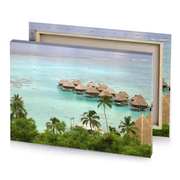 a group of huts powder blue canvas - Image 4