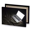 a laptop computer sitting on bed charcoal canvas - Image 4