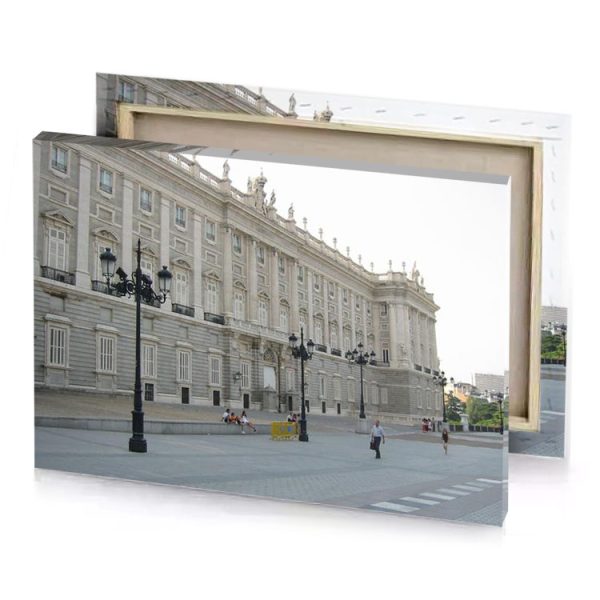 a large building with lot of windows silver canvas - Image 4