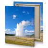 a large geyser in the middle of field denim blue canvas - Image 4