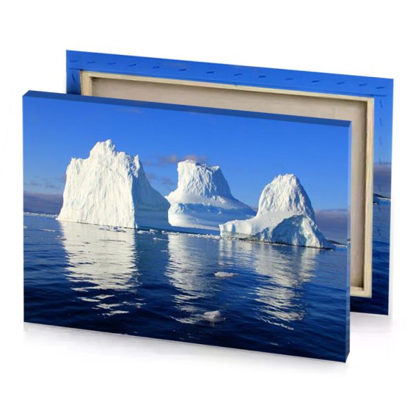 a large iceberg floating in the ocean platinum canvas - Image 4
