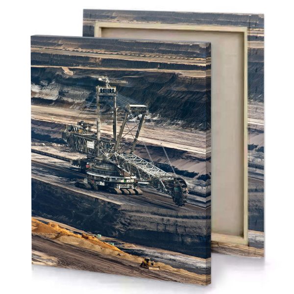 a large machine is in open pit charcoal canvas - Image 4