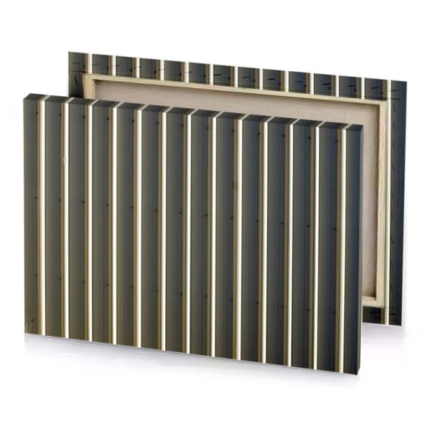 a large metal structure with light strip charcoal canvas - Image 4