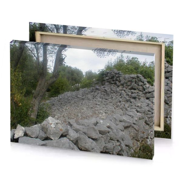 a large pile of rocks gray canvas - Image 4