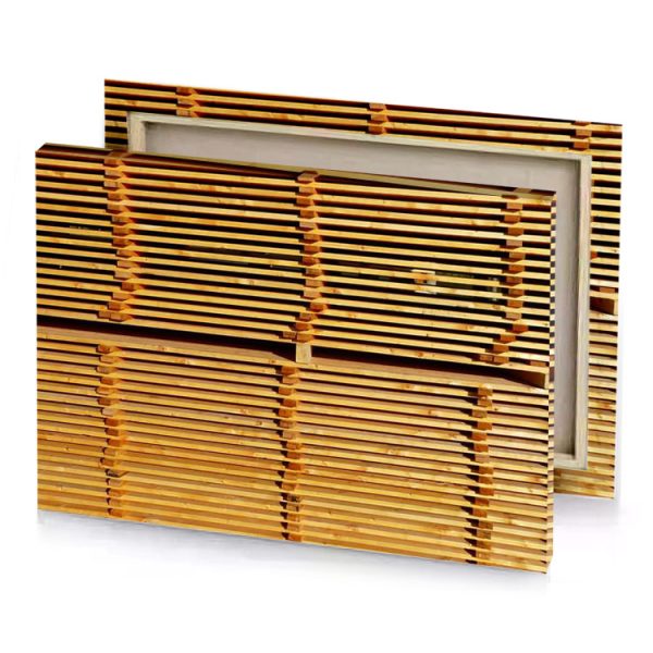 a large pile of wood planks fawn canvas - Image 4