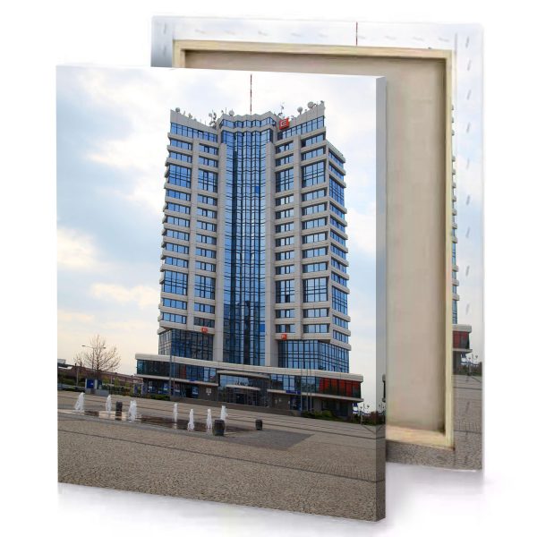 a large white building slate gray canvas - Image 4