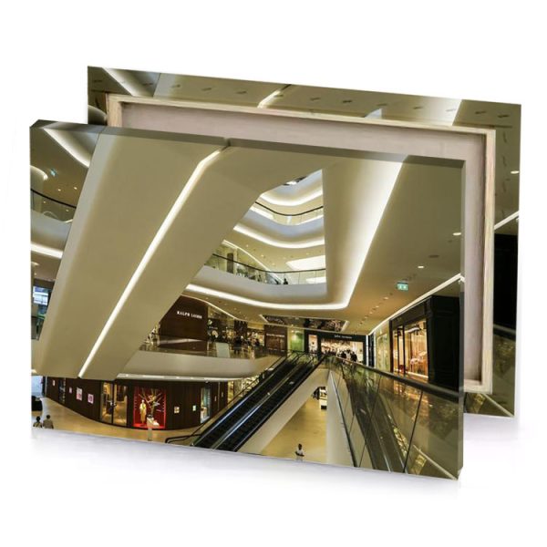a large white curved ceiling camouflage green canvas - Image 4