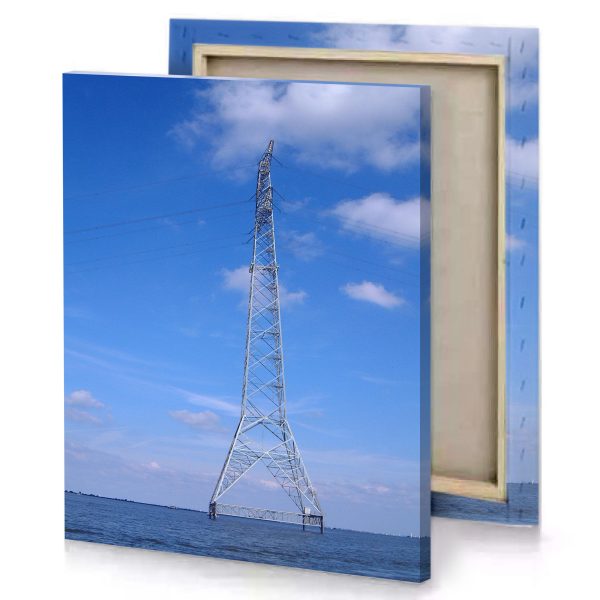 a large white tower cornflower blue canvas - Image 4