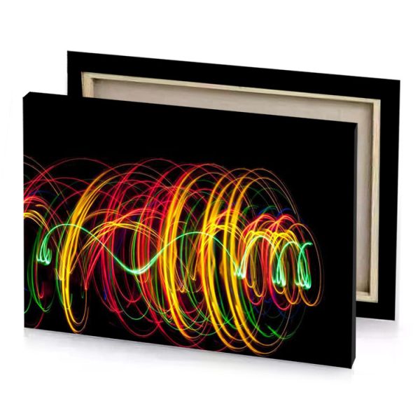 a light painting of wave golden poppy canvas - Image 4