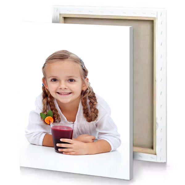 a little girl holding glass of juice ghost white canvas - Image 4