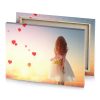 a little girl in white dress holding bunch of flowers corn silk canvas - Image 4