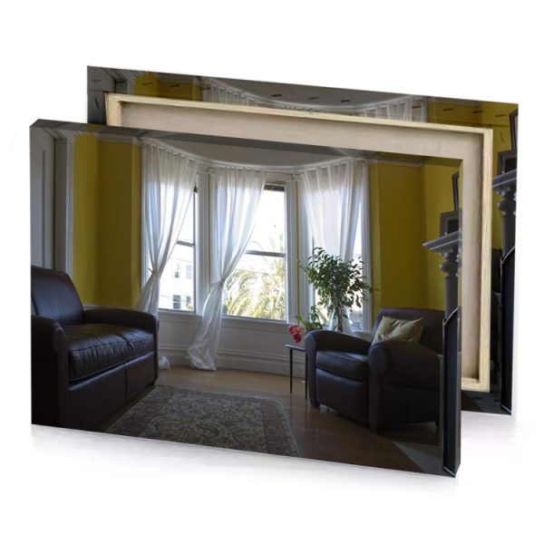 a living room with couch and chair white smoke canvas - Image 4