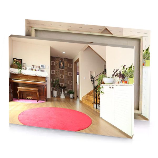 a living room with piano and red rug garnet canvas - Image 4