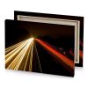a long exposure of highway with light trails mahogany canvas - Image 4
