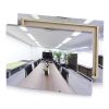 a long wooden table smoky black canvas - Image 4
