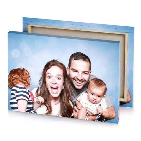 a man and woman holding baby light steel blue canvas - Image 4
