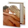 a man and woman hugging each other people snow canvas - Image 4
