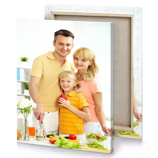 a man and woman standing in front of table with white smoke canvas - Image 4