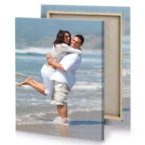 a man carrying woman manatee canvas - Image 4