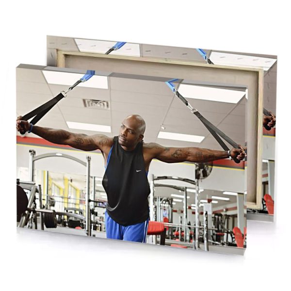 a man doing pull up exercise zinnwaldite brown canvas - Image 4