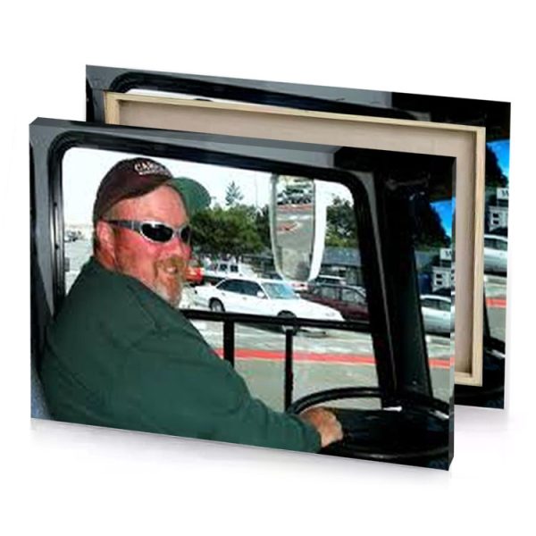 a man driving bus charcoal canvas - Image 4