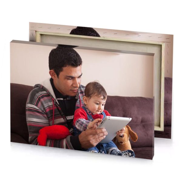 a man holding baby garnet canvas - Image 4