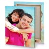 a man holding woman sky blue canvas - Image 4