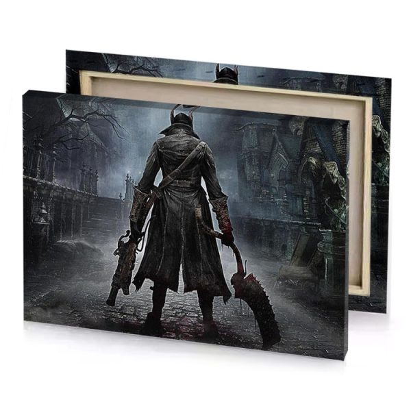 a man in dark alley with knife and dim gray canvas - Image 4