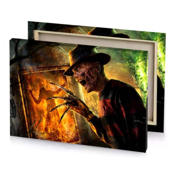 a man in hat holding knife carrot orange canvas - Image 4
