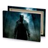 a man in hoodedy costume standing the woods charcoal canvas - Image 4