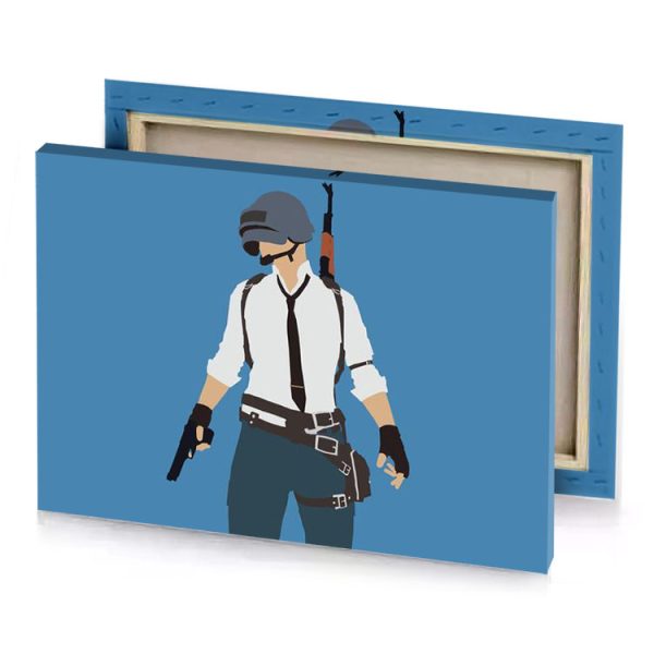 a man in police uniform holding gun platinum canvas - Image 4