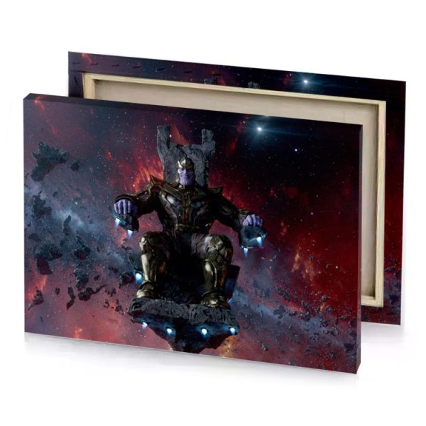 a man in space suit is flying through the galaxy smoky black canvas - Image 4