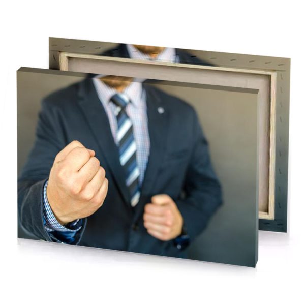 a man in suit and tie pointing at the camera charcoal canvas - Image 4