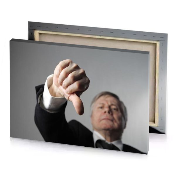 a man in suit is pointing at something manatee canvas - Image 4