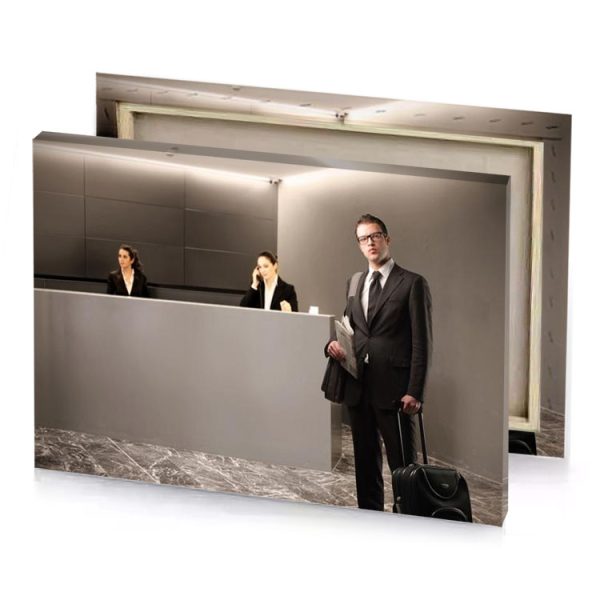 a man in suit rose quartz canvas - Image 4