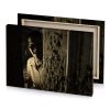 a man in white shirt is standing room dark olive green canvas - Image 4