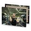 a man is doing squat exercise on bench tan canvas - Image 4