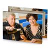 a man pouring glass of wine to woman smoky black canvas - Image 4