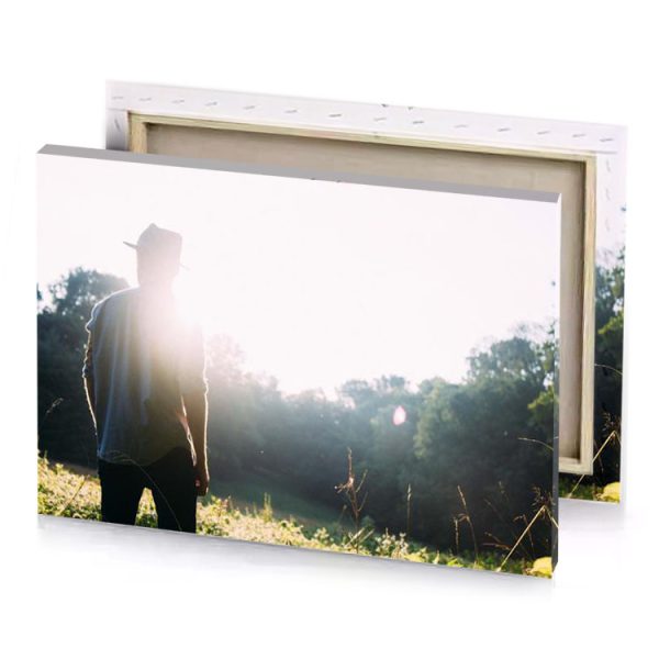 a man standing in field with kite the air white smoke canvas - Image 4