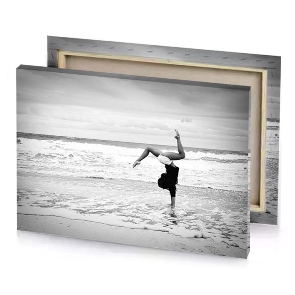 a man standing in the ocean platinum canvas - Image 4