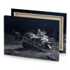 a man standing on the moon with telescope taupe canvas - Image 4