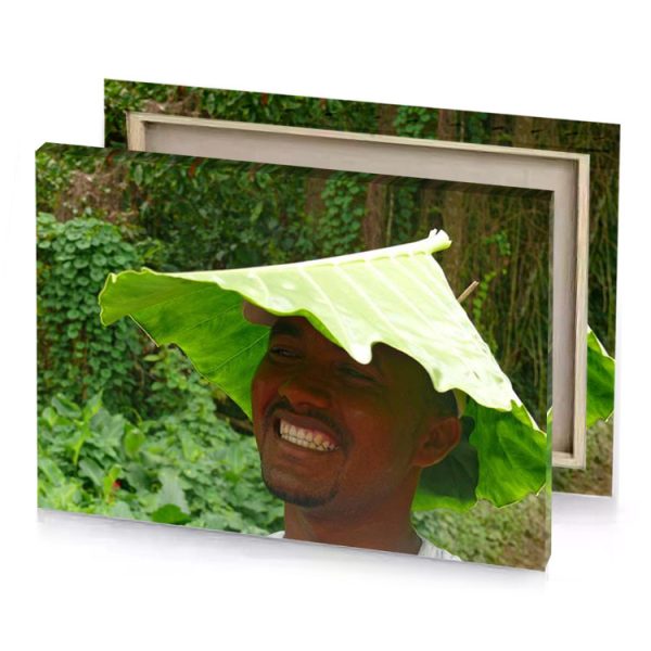 a man wearing banana leaf hat olive drab canvas - Image 4