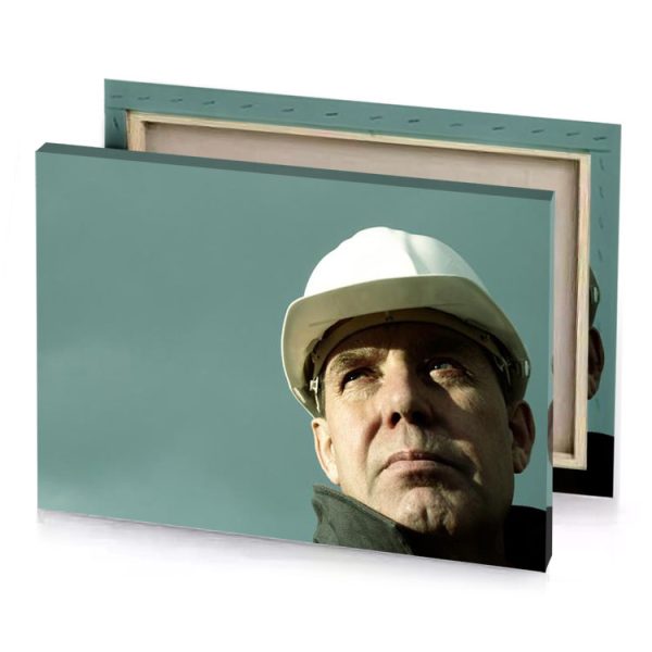a man wearing hard hat and white light slate gray canvas - Image 4