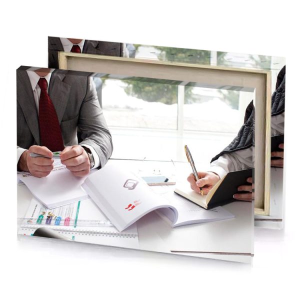 a man wearing suit white smoke canvas - Image 4