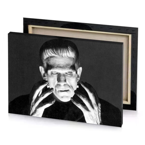 a man with his hands on face silver canvas - Image 4