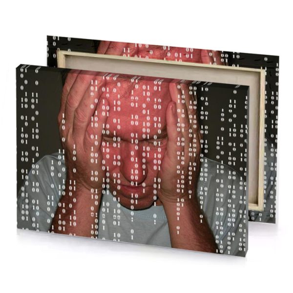 a man with his head in hands bittersweet shimmer canvas - Image 4