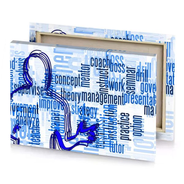 a man with laptop and blue background iceberg canvas - Image 4