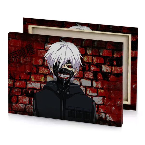 a man with white hair and black jacket standing in gray canvas - Image 4