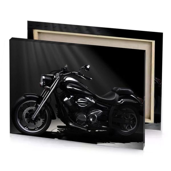 a motorcycle is shown in the dark taupe canvas - Image 4