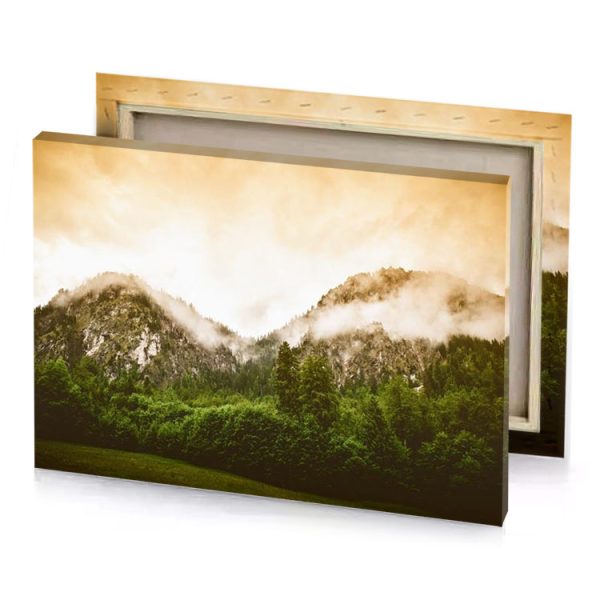 a mountain covered in clouds seashell canvas - Image 4
